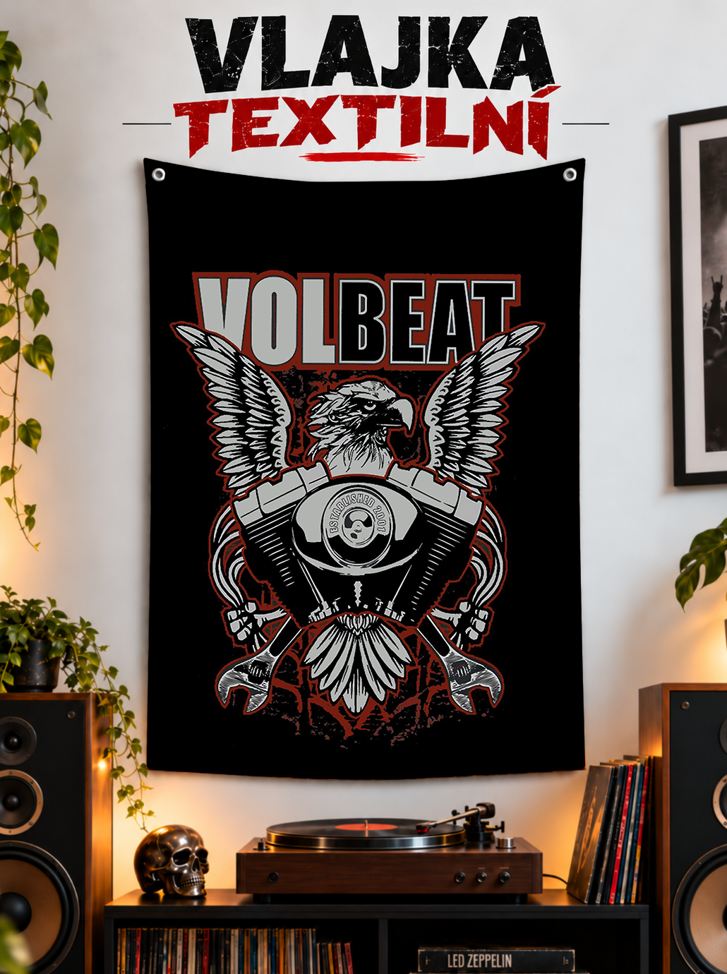 Textilní vlajka-Volbeat