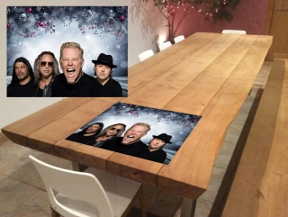Vánoční látkové prostírání-Metallica