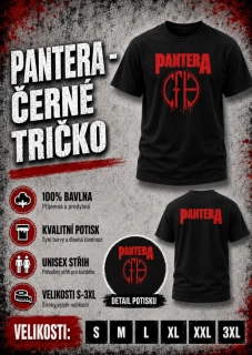 Tričko černé-Pantera