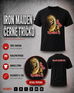 Tričko černé-Iron Maiden 2