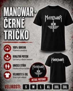 Tričko černé-Manowar