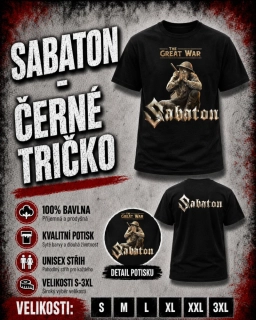 Tričko černé-Sabaton Great War