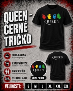 Tričko černé-Queen