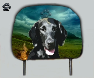 Dog opěrka hlavy-Flat Coated