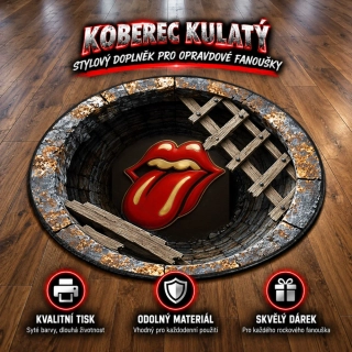 Koberec kulatý-Rolling Stones