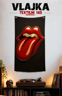 Textilní vlajka 145-Rolling Stones