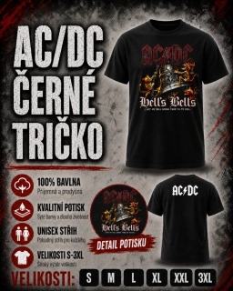 Tričko černé-ACDC Hells Bells