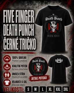 Tričko černé-Five finger death punch 1
