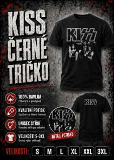 Tričko černé-Kiss