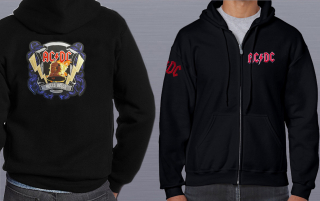 Mikina embroidered-ACDC