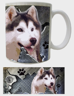 Dog hrnek-Sibiřský husky