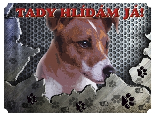 Tabulka na plot-Jack russel
