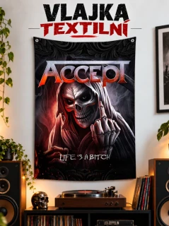 Textilní vlajka-Accept Life