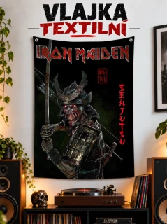 Textilní vlajka-Iron Maiden Senjutsu 2