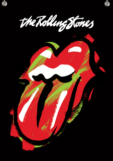 Textilní vlajka-Rolling Stones