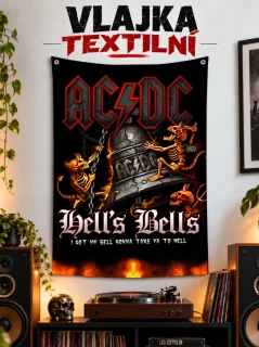 Textilní vlajka-ACDC Hells