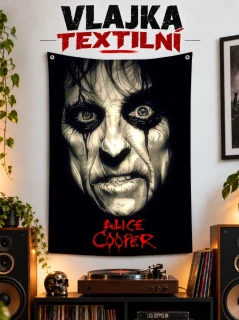 Textilní vlajka-Alice Cooper