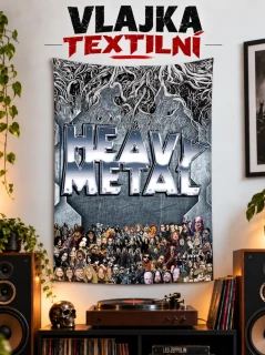 Textilní vlajka-Heavy metal