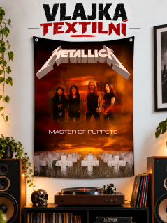 Textilní vlajka-Metallica 1