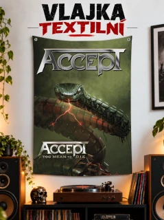 Textilní vlajka-Accept