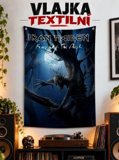 Textilní vlajka-Fear of the dark