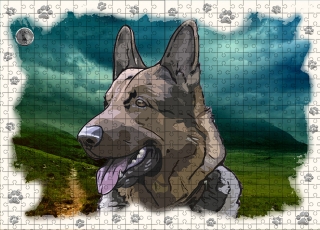 Puzzle 60-Německý ovčák