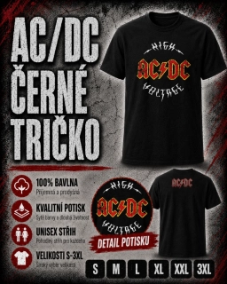 Tričko černé-ACDC voltage