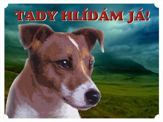 Tabulka na plot-Jack russel 2