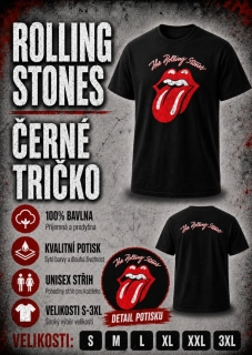 Tričko černé-The Rolling Stones 1