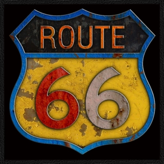 Nášivka SUB 9x9-Route 66