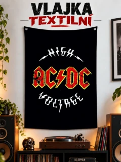 Textilní vlajka-ACDC Voltage