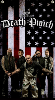 Textilní vlajka 145-Five Finger Death Punch 1