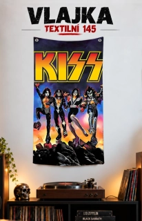 Textilní vlajka 145-Kiss 2