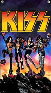 Textilní vlajka 145-Kiss 2