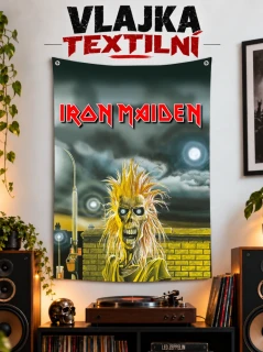 Textilní vlajka-Iron Maiden 01