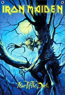 Textilní vlajka-Iron Maiden Fear of the dark