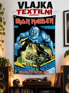 Textilní vlajka-Iron Maiden No Prayer for the Dying