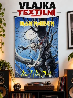 Textilní vlajka-Iron Maiden Fear 2