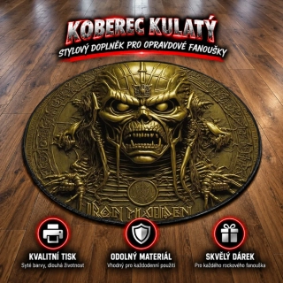 Koberec kulatý-Iron Maiden Gold