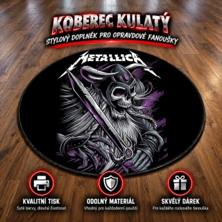 Koberec kulatý-Metallica 1