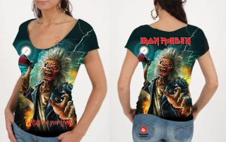 Tričko Full print Lady-Iron Maiden RUN